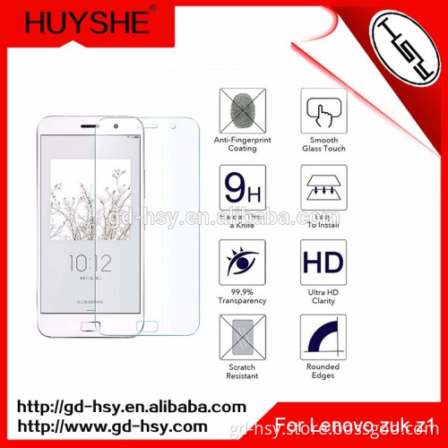 HUYSHE Original Clear Tempered Glass Screen Protector for lenovo zuk z1
